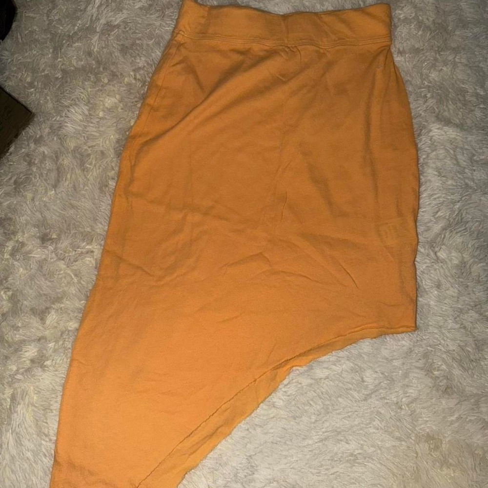 Frank & Eileen Tee Lab Asymmetrical Skirt Orange Size XS